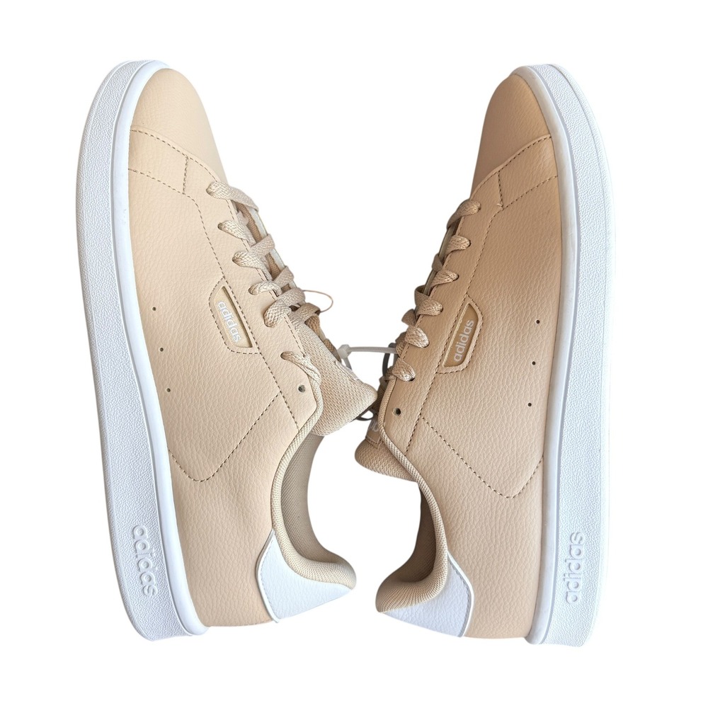 Adidas Urban Court Sneakers Tan White Casual Low Top IF4078 Mens Size 9 NEW - Picture 4 of 16